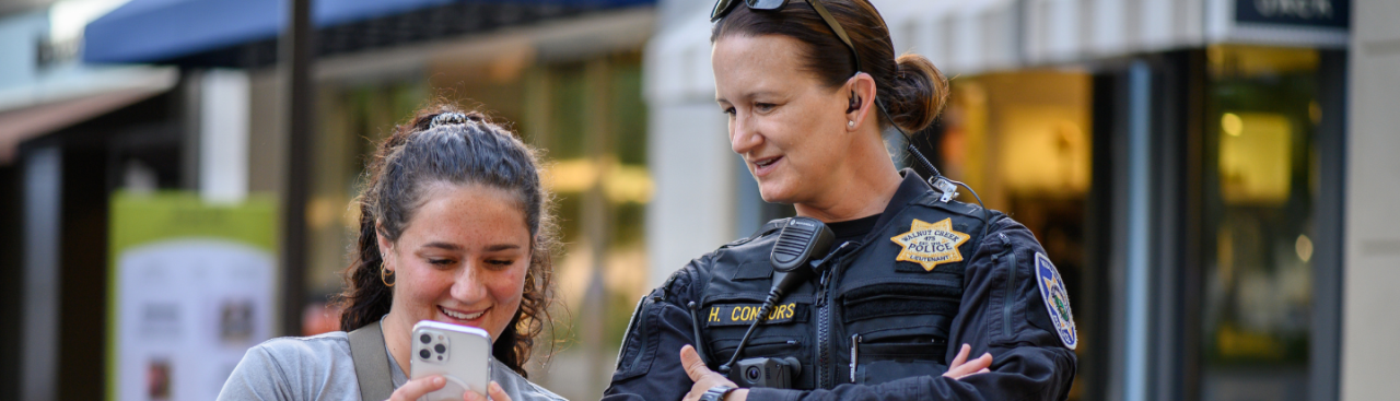 Officer helping youth